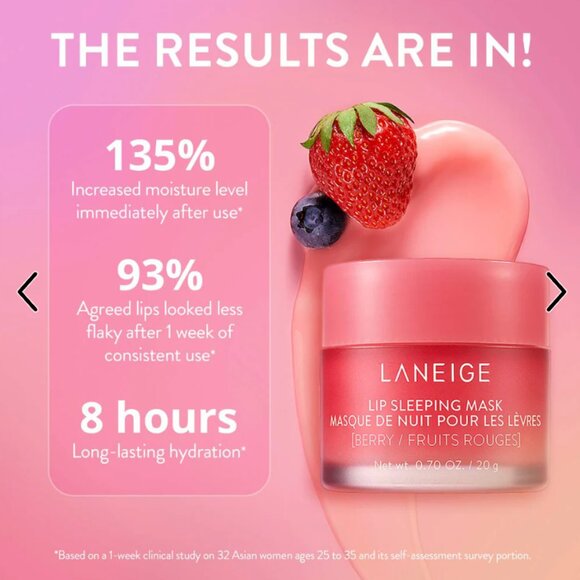 LANEIGE Lip Sleeping Mask in Berry - 20g Full Size / used once - Picture 8 of 10